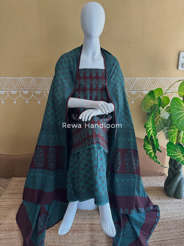 Bagh Print Cotton Suit