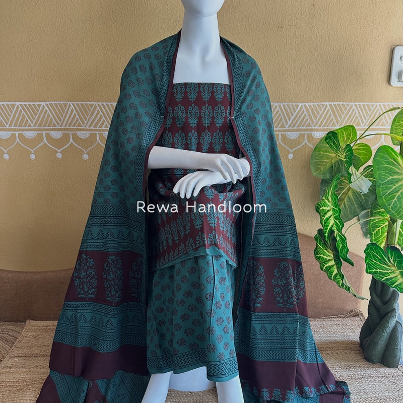 Bagh Print Cotton Suit