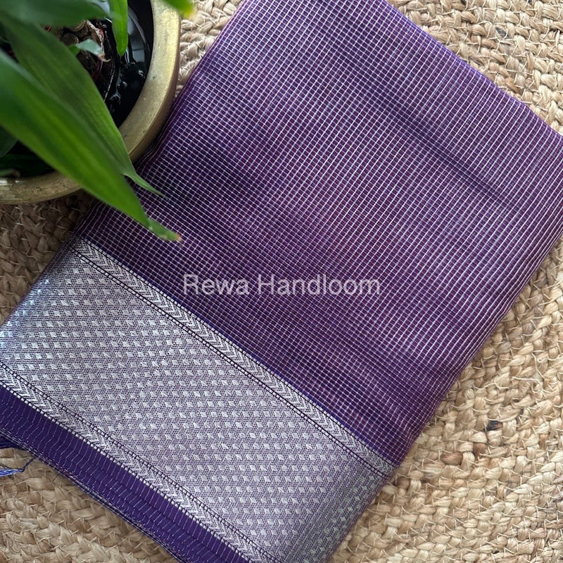 Exclusive Maheswari Silver Tissue Saree