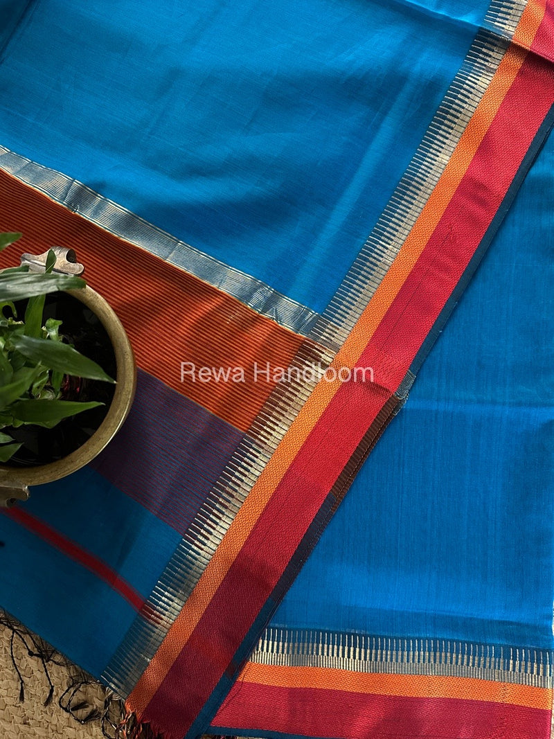 Maheshwari Blue Multicolour Dress Material RTP047