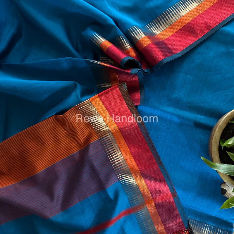 Maheshwari Blue Multicolour Dress Material RTP047