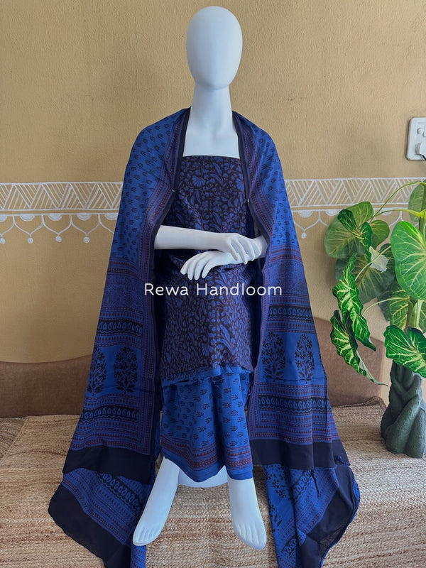 Bagh Print Cotton Suit 