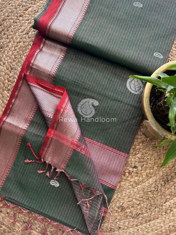 Maheshwari Silver Buta Butti Saree