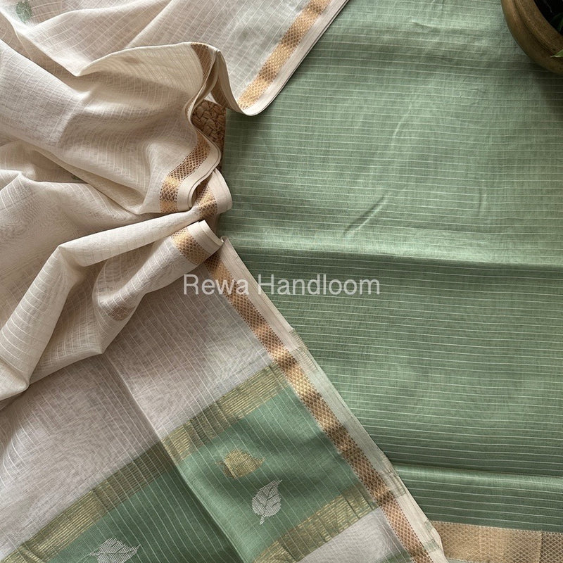 Maheshwari Patti Butti Top-Dupatta Set