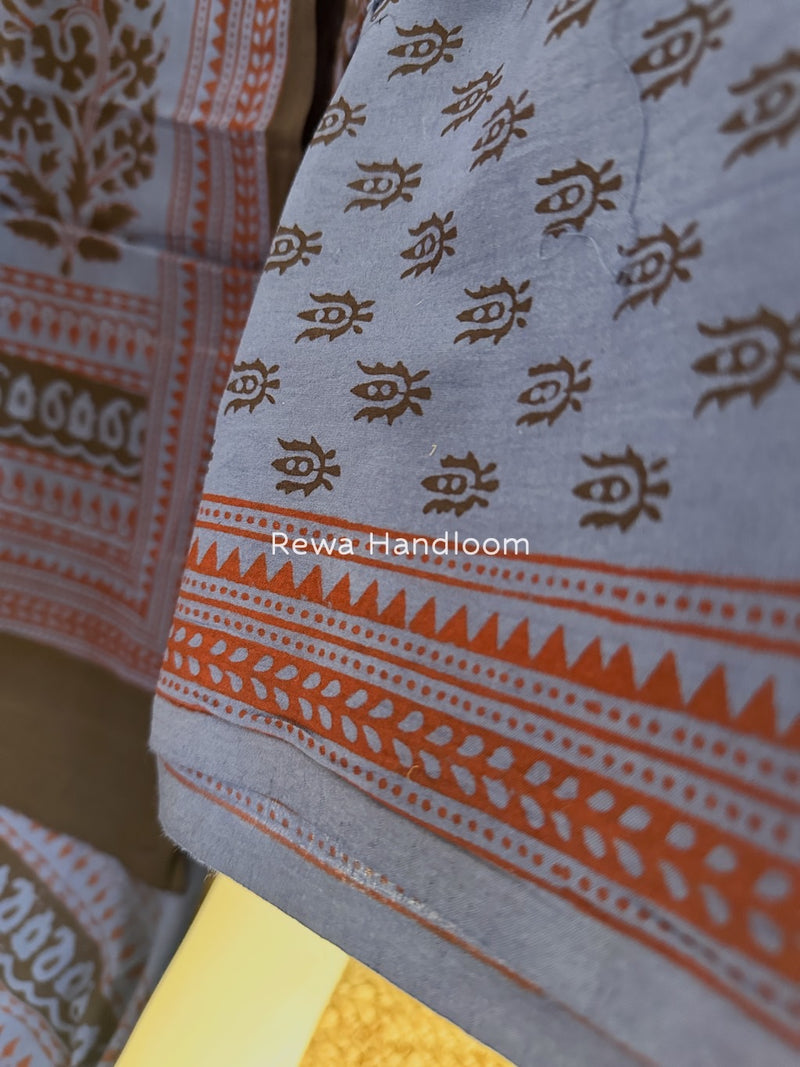 Bagh Print Cotton Suit 