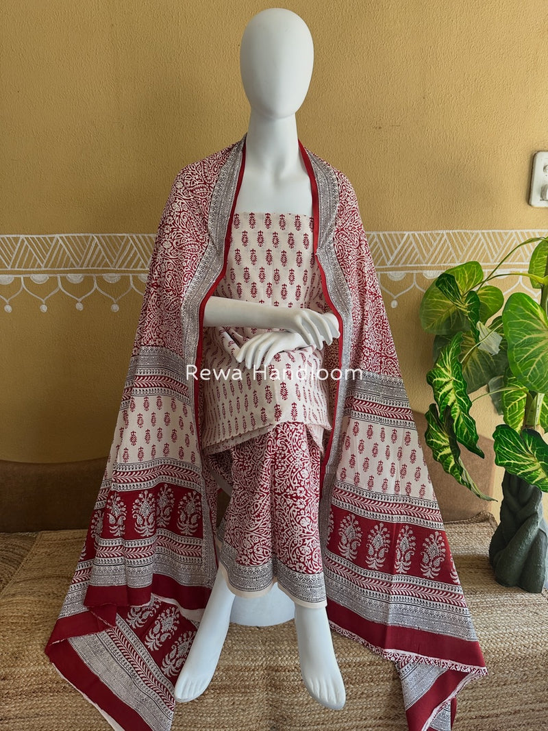 Bagh Print Cotton Suit
