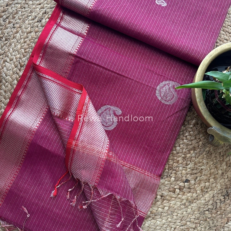 Maheshwari Silver Buta Butti Saree