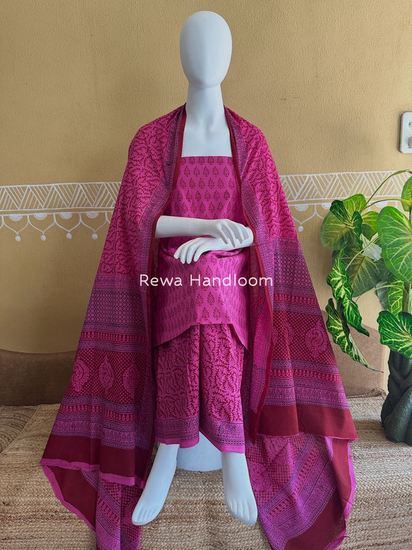 Bagh Print Cotton Suit
