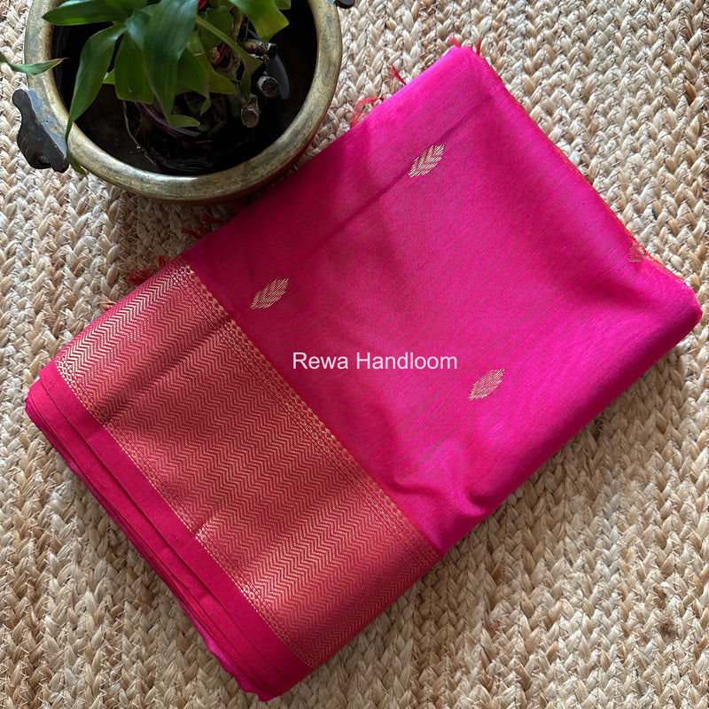 Maheshwari Rani Pink Rich Pallu Silk Saree HPS022