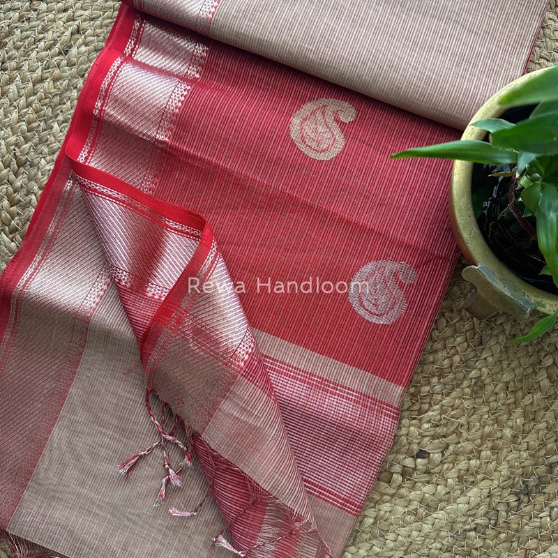 Maheshwari Silver Buta Butti Saree