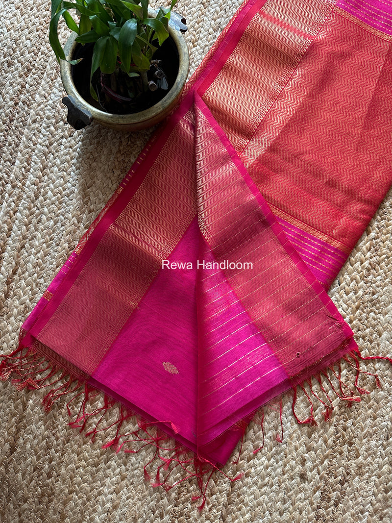 Maheshwari Rani Pink Rich Pallu Silk Saree HPS022