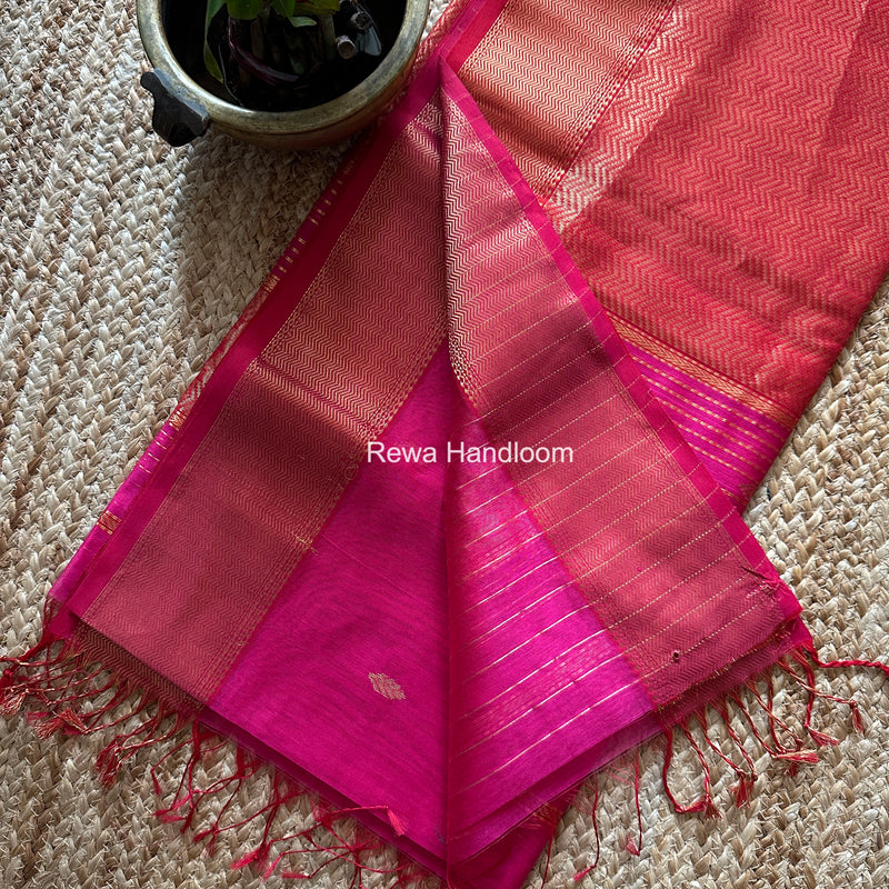 Maheshwari Rani Pink Rich Pallu Silk Saree HPS022