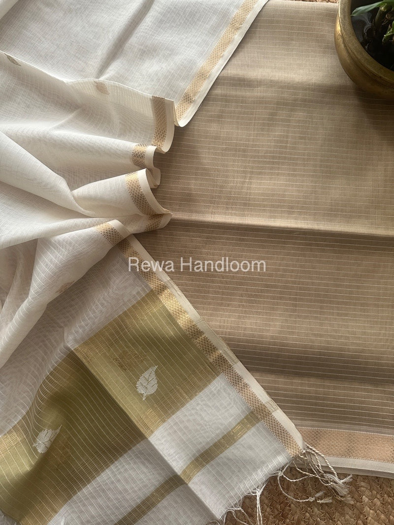 Maheshwari Patti Butti Top-Dupatta Set 