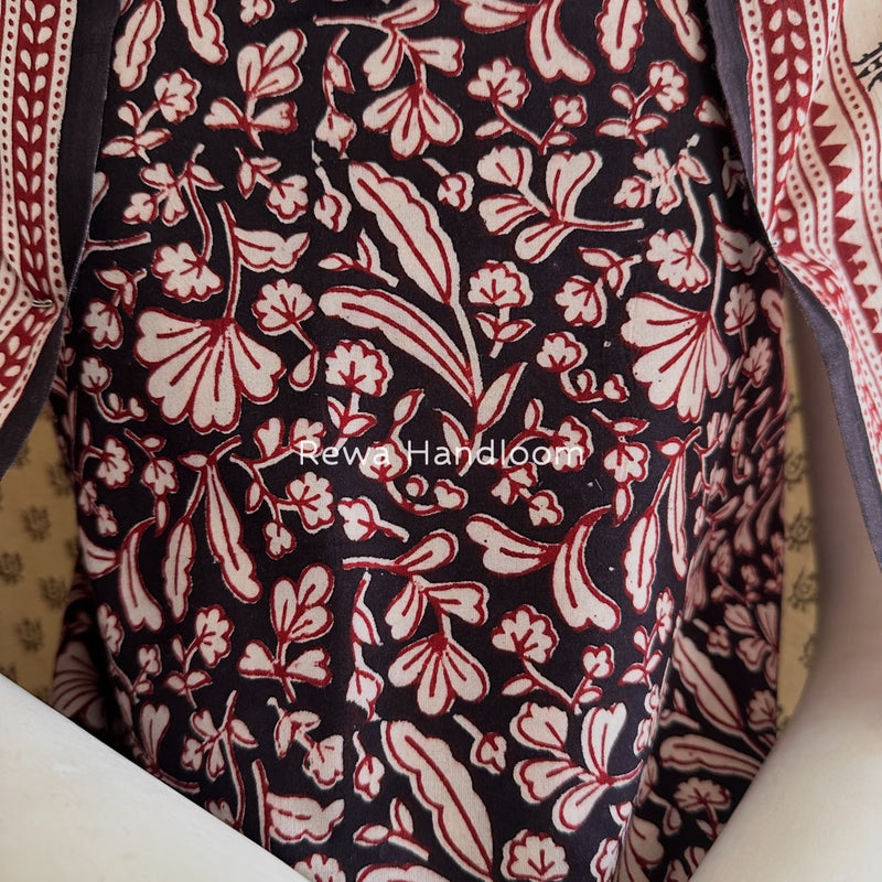 Black-White Bagh Print Cotton Suit BGCSJ0146
