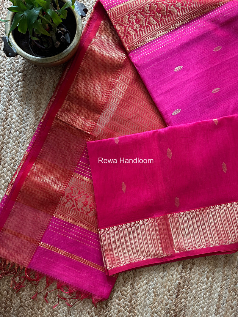 Maheshwari Rani Pink Rich Pallu Silk Saree HPS022