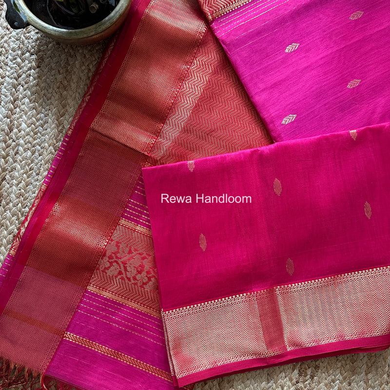 Maheshwari Rani Pink Rich Pallu Silk Saree HPS022