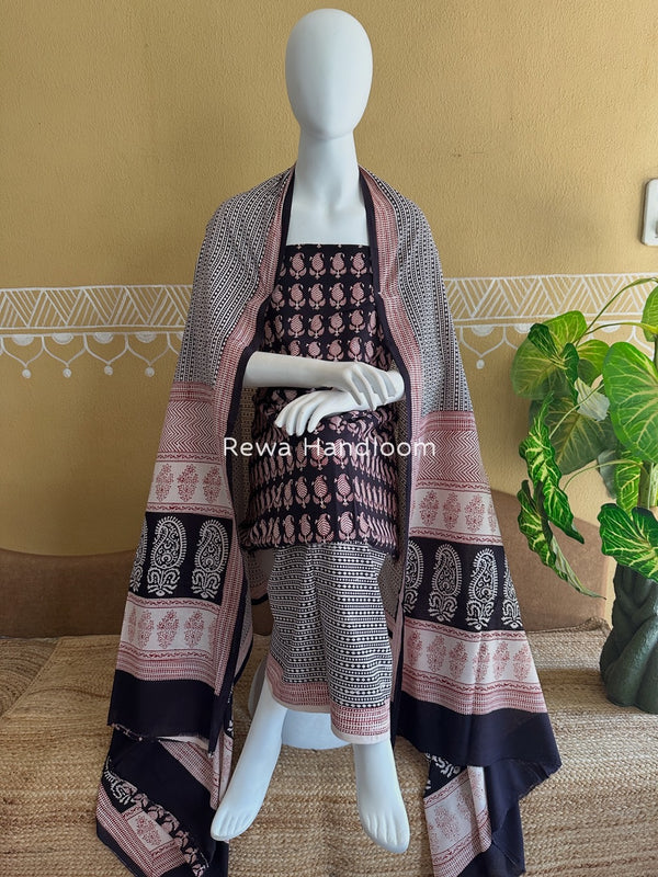 Bagh Print Cotton Suit