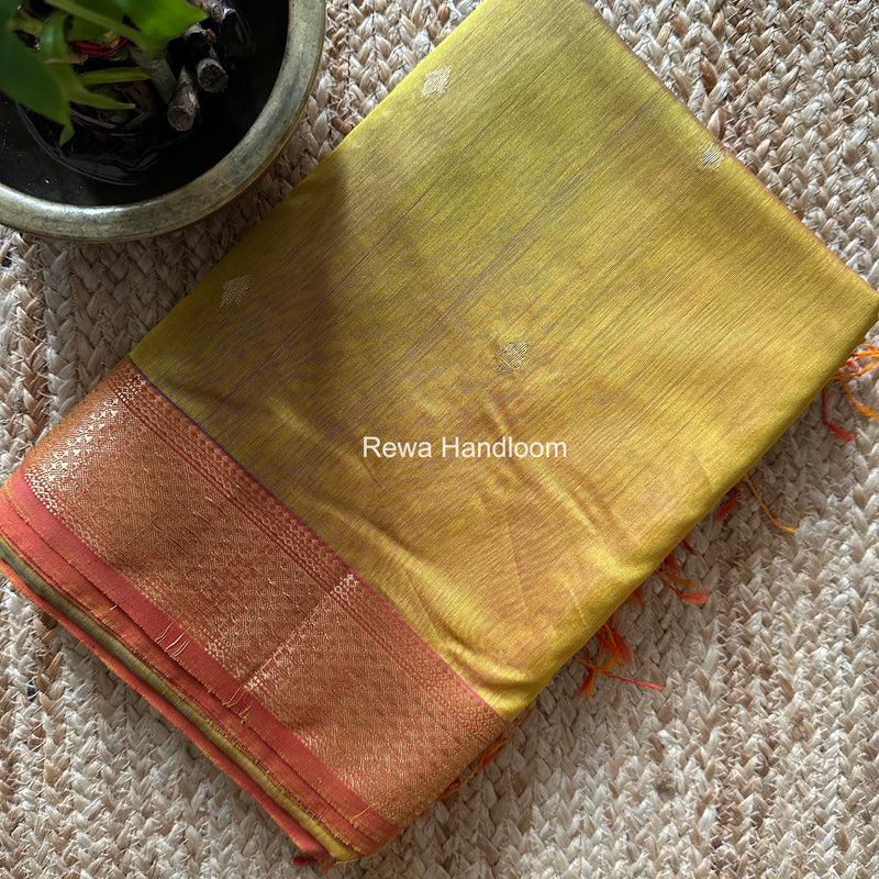 Maheshwari Yellow Shaded Butti Saree SDBS04