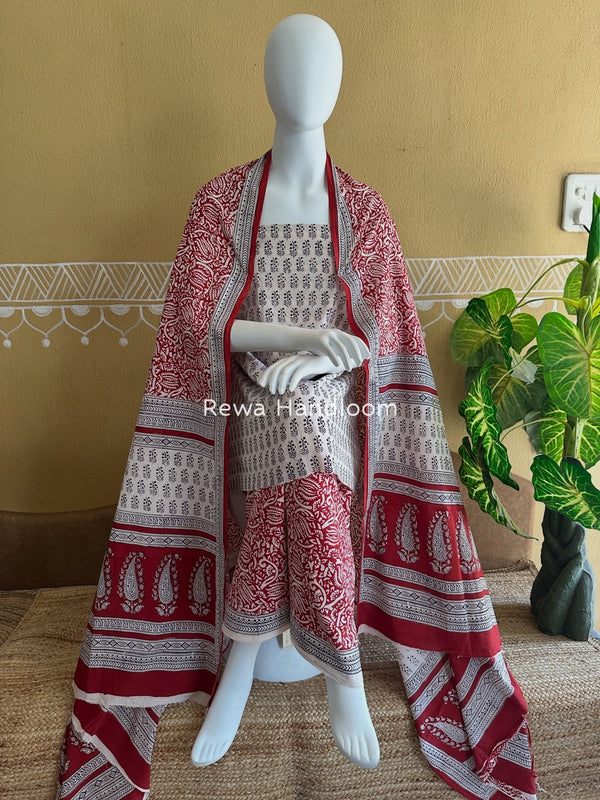 Bagh Print Cotton Suit