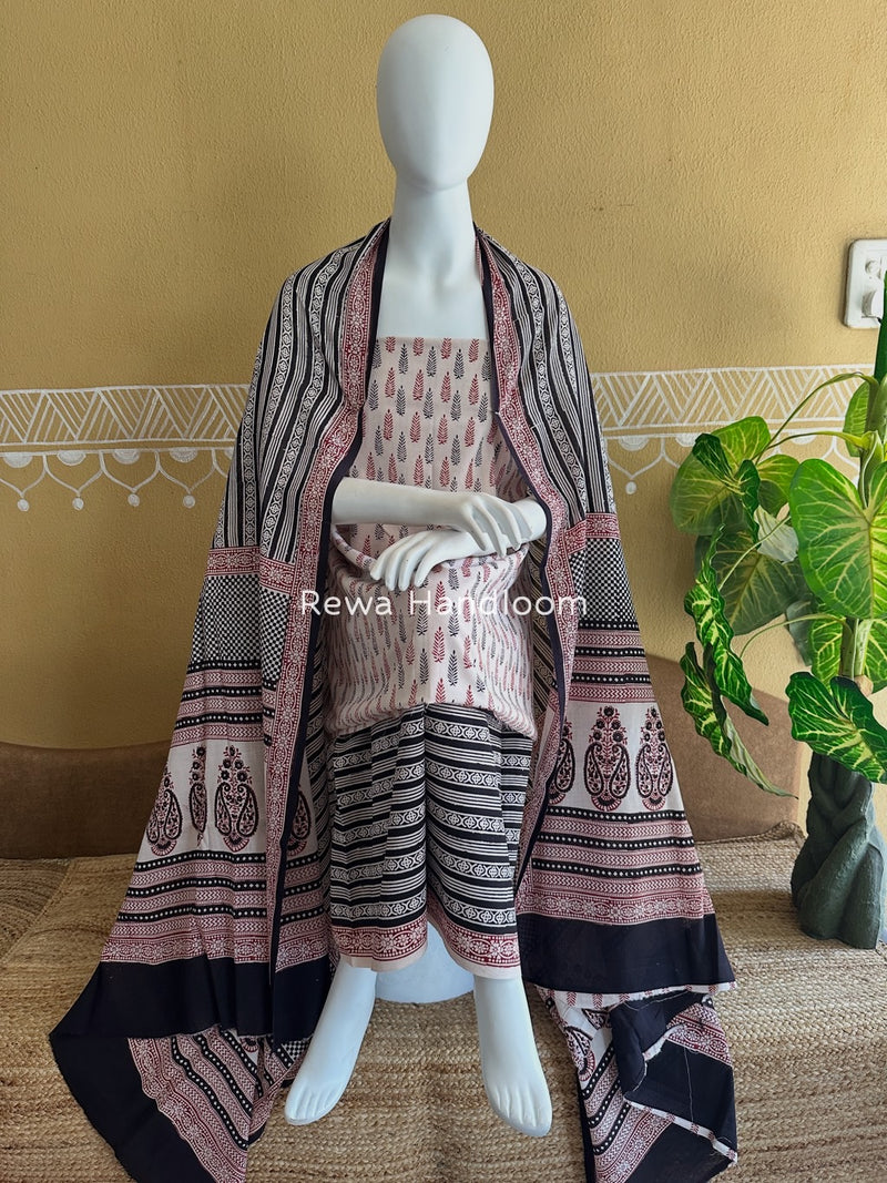 Bagh Print Cotton Suit