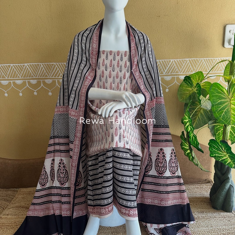 Bagh Print Cotton Suit