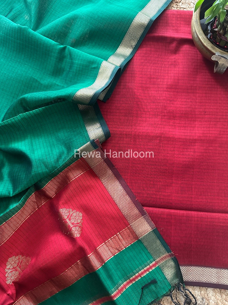 Maheshwari Motifs Top-Dupatta Set