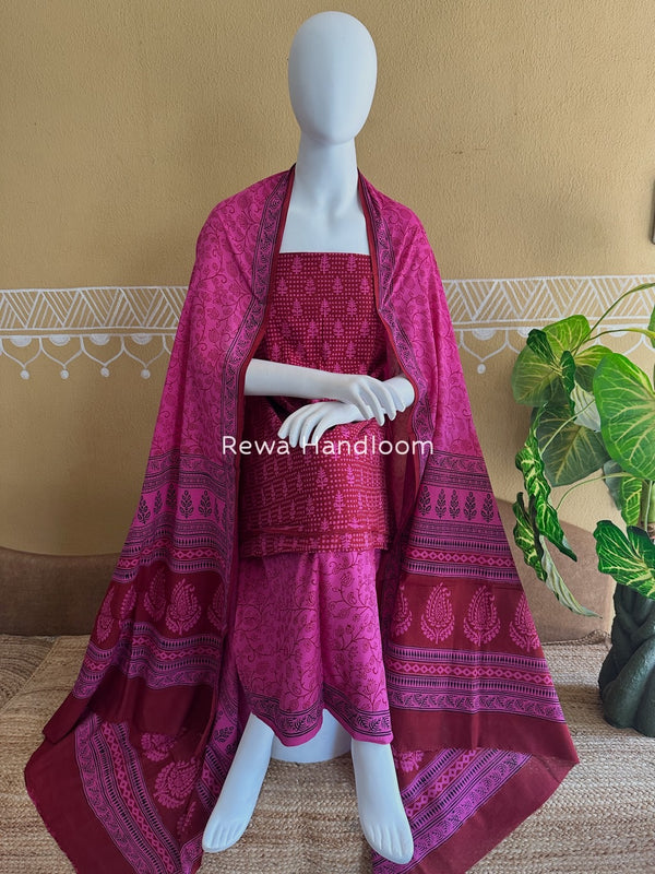 Bagh Print Cotton Suit