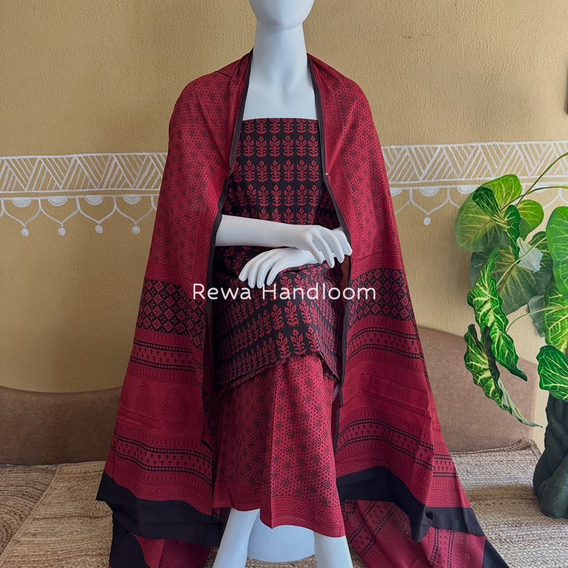 Bagh Print Cotton Suit 