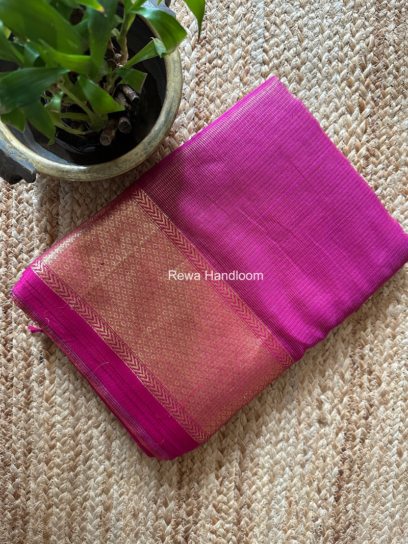 Exclusive Maheshwari Magenta Tissue Silk Saree ZTS0174