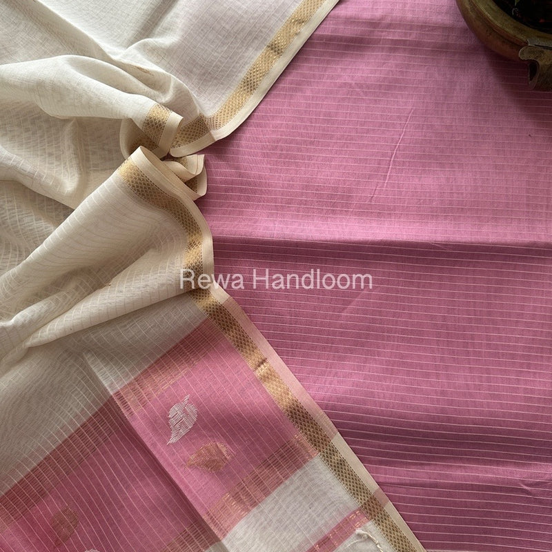 Maheshwari Patti Butti Top-Dupatta Set