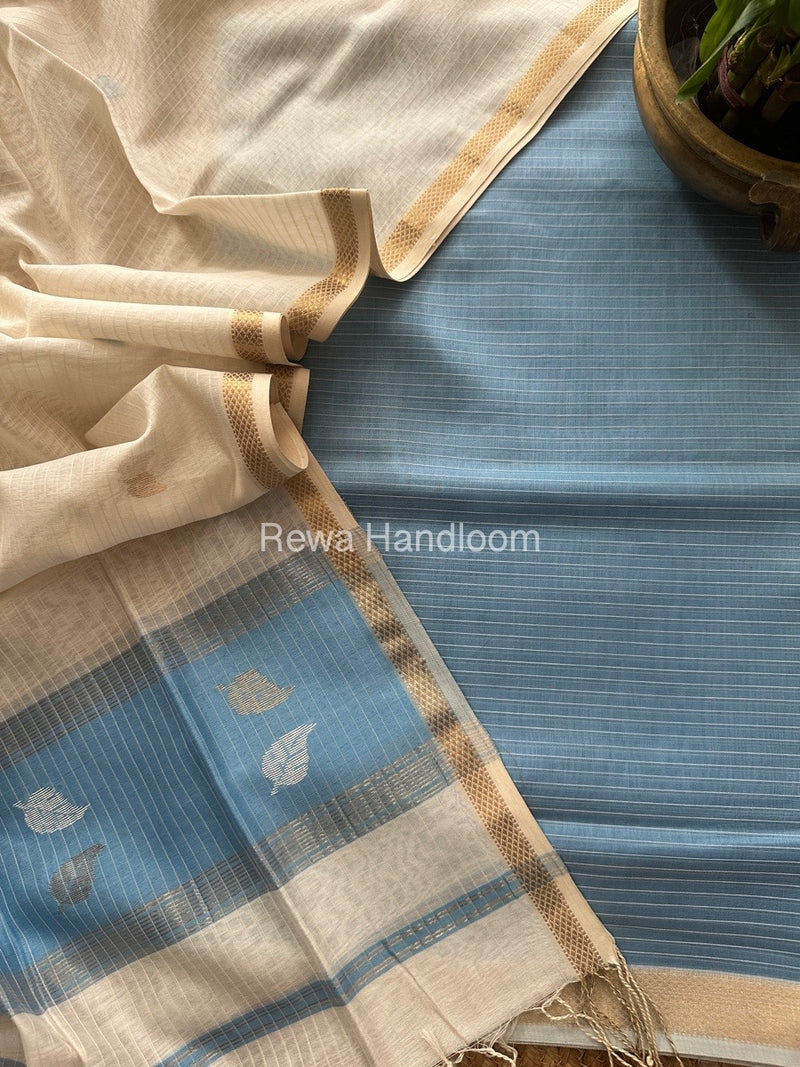 Maheshwari Patti Butti Top-Dupatta Set