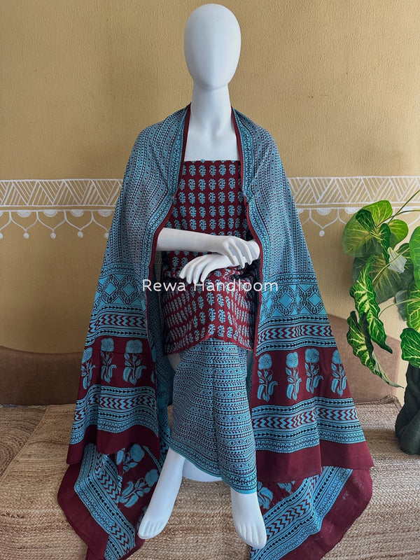 Bagh Print Cotton Suit