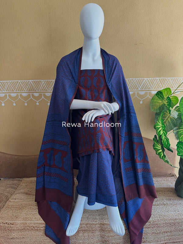 Bagh Print Cotton Suit