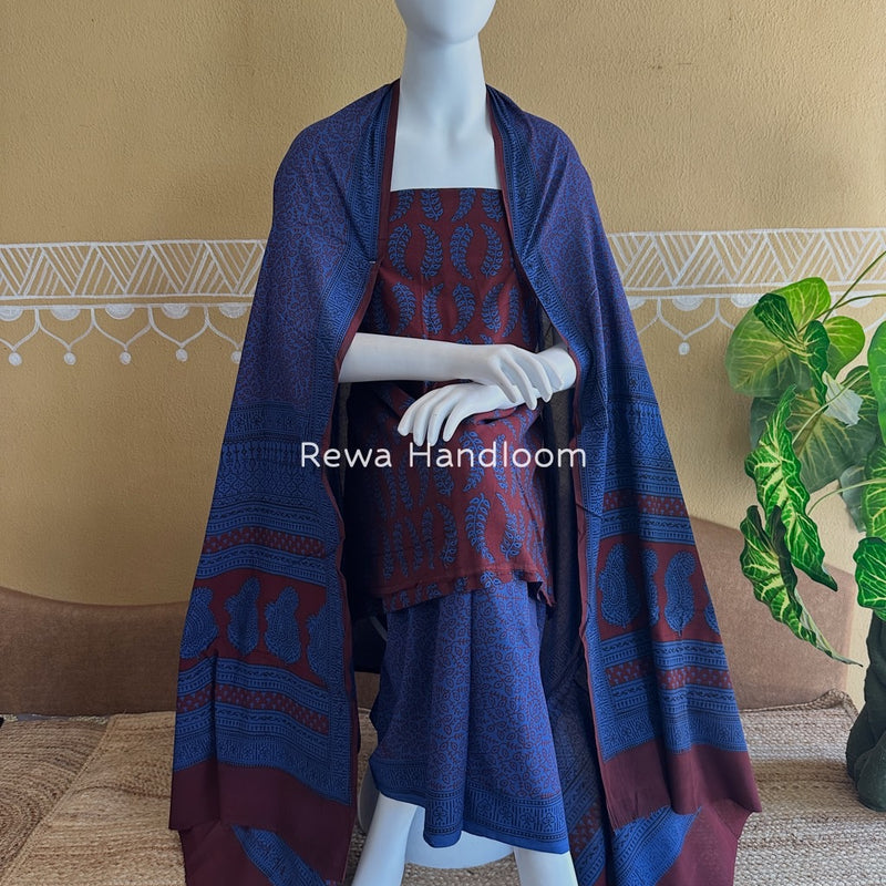 Bagh Print Cotton Suit