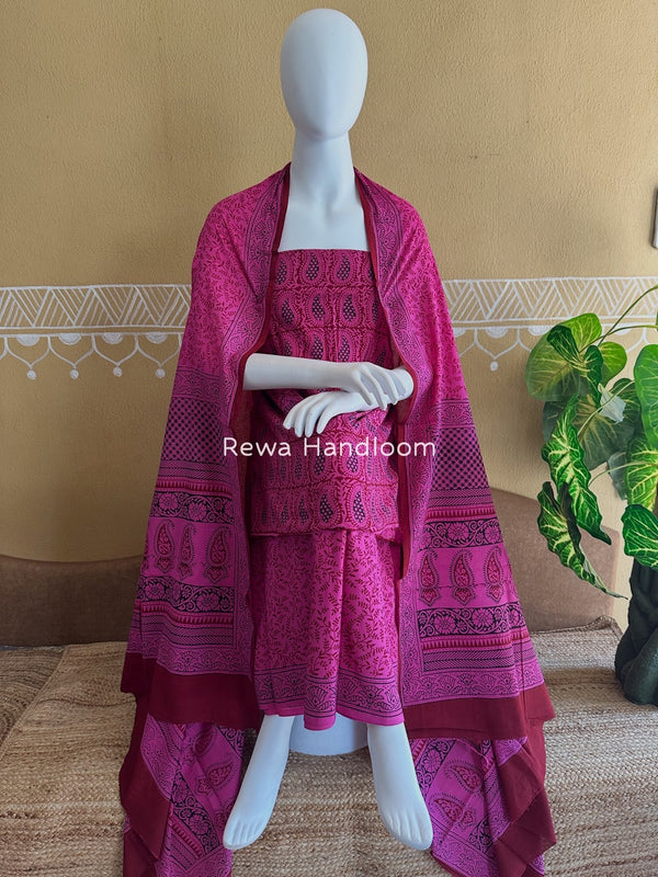 Bagh Print Cotton Suit