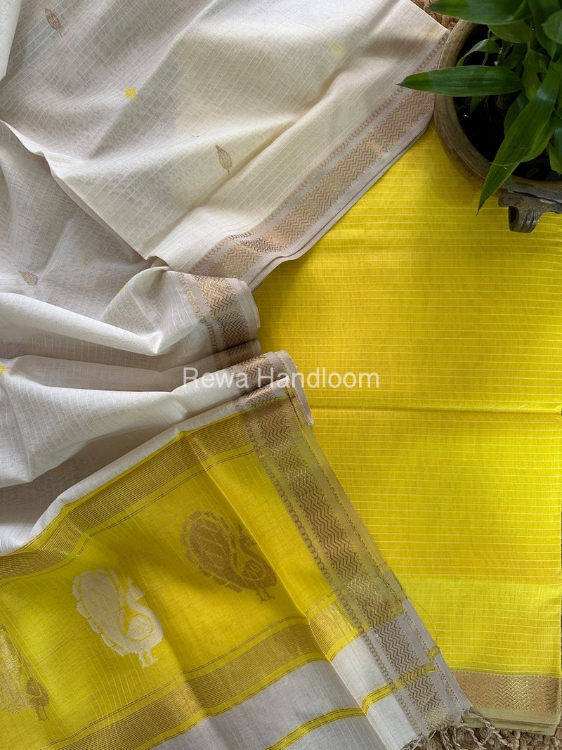 Maheshwari Peacock Buta-Buti Top-Dupatta Set