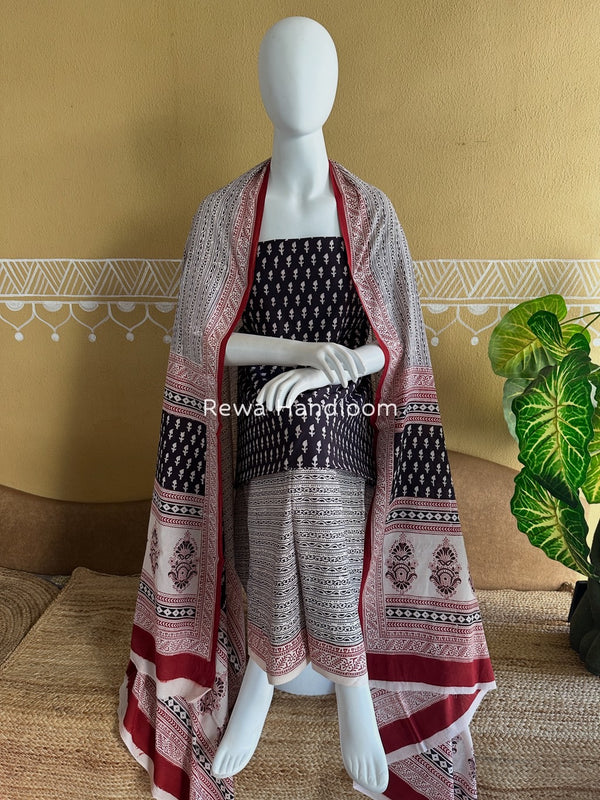 Bagh Print Cotton Suit 