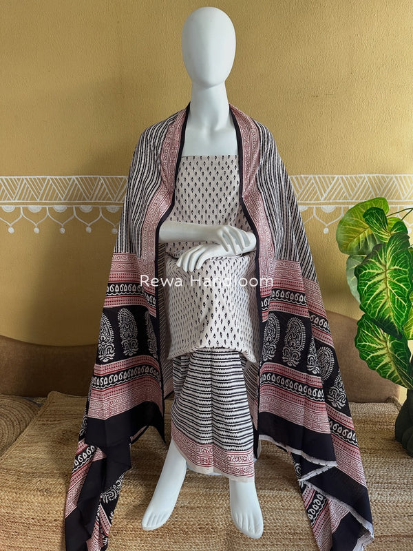 Bagh Print Cotton Suit 