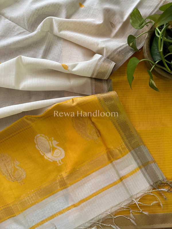 Maheshwari Peacock Buta-Buti Top-Dupatta Set 