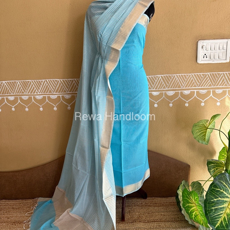 Maheshwari Checks Dress Material