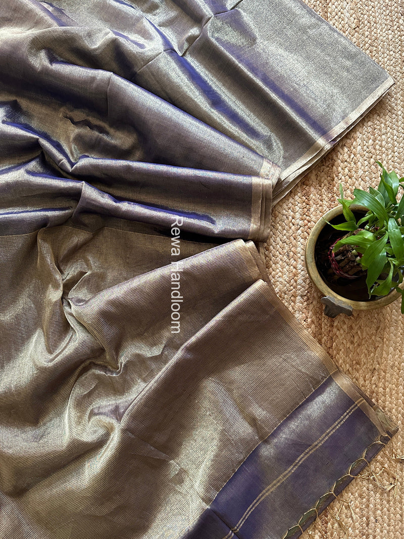 Maheshwari Purple Tissue Saree TS051