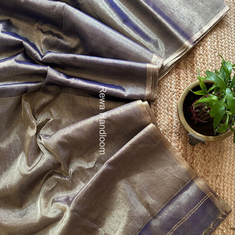 Maheshwari Purple Tissue Saree TS051