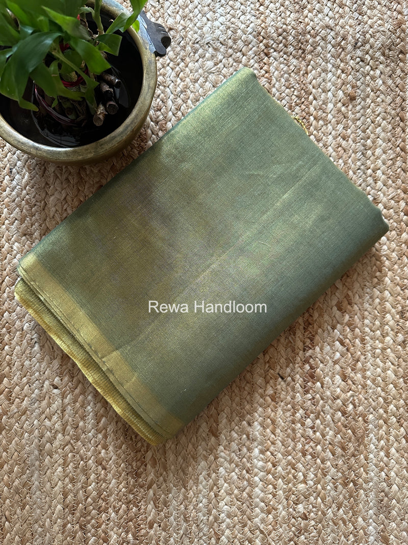 Maheshwari Green Tissue Saree TS049