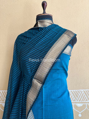 Maheshwari Rama Green Checks Dress Material CPT09