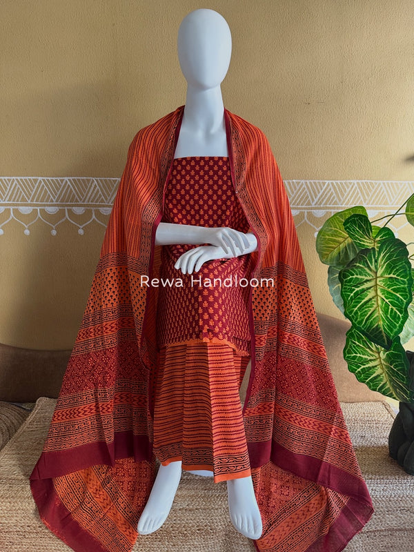 Bagh Print Cotton Suit