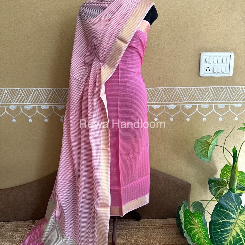 Maheshwari Checks Dress Material