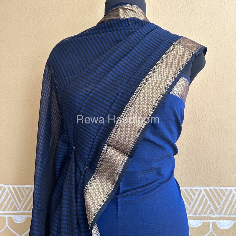 Maheshwari Blue Checks Dress Material CPT01