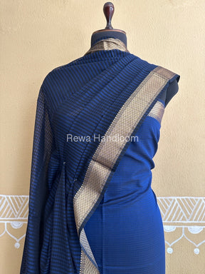 Maheshwari Blue Checks Dress Material CPT01