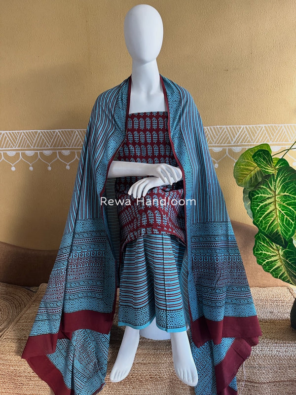 Bagh Print Cotton Suit