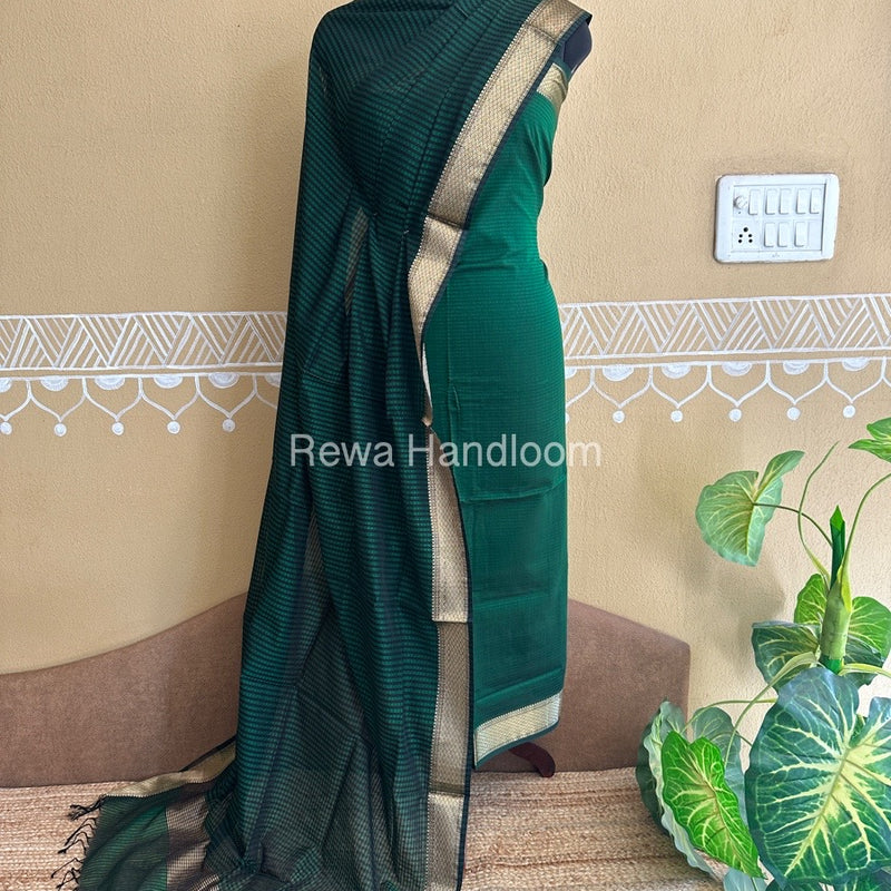 Maheshwari Checks Dress Material